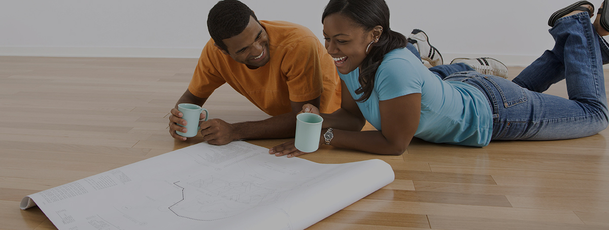 A couple planning home improvements